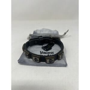 VIRGINS SAINTS & ANGELS Dog‎ Collar - Gilded Heart Black Size XS